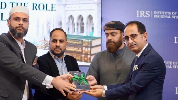 Close-up presentation of Khair Publications books